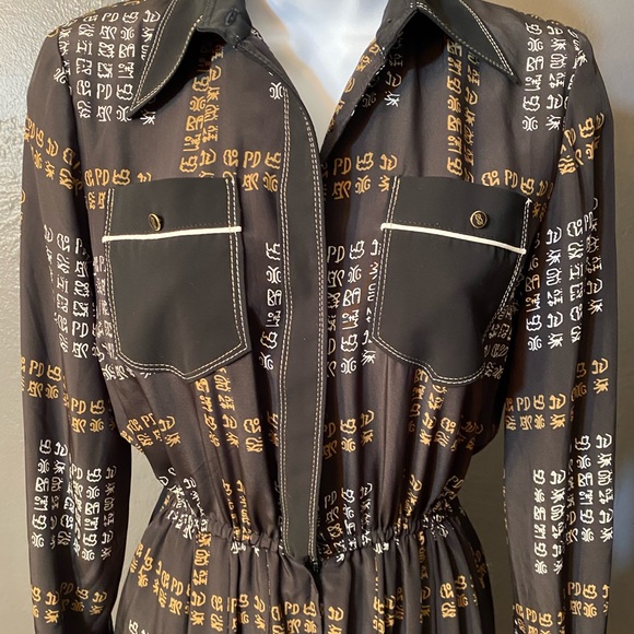 No Label-Black Unusual  Design Button down  Long sleeve Blouse - Picture 2 of 16